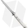 SKM 13" Italian Stiletto Automatic Knife White Pearlex (5.7" Satin Flat)