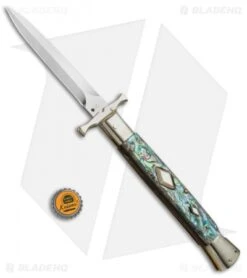 AGA Campolin 13" Bat Swinguard Diamond Automatic Knife Abalone (5.75" Dagger) -Gerbere Store AGA Campolin 13in Bat Swinguard Diamond Abalone Dagger BHQ 71954 jr bottlecap
