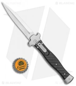 AGA Campolin Zero Dagger Leverlock Automatic Knife Carbon Fiber (3.75" Satin) -Gerbere Store AGA Campolin Zero Dagger LL Auto CF Satin AGA01CF SD BHQ 79656 jr bottlecap