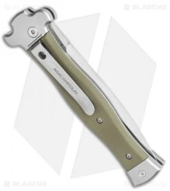 AGA Campolin Zero Dagger Leverlock Auto Knife G-10 Green (3.75" Satin) 6 AGA Campolin Zero Dagger Leverlock Auto Knife G-10 Green (3.75" Satin) -Gerbere Store AGA Campolin Zero Dagger Leverlock Automatic Knife G10 Grn Coated 3.75 Polish BHQ 115850 LS Side