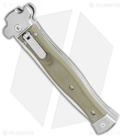 AGA Campolin Zero Dagger Leverlock Auto Knife G-10 Green (3.75" Satin) 2 AGA Campolin Zero Dagger Leverlock Auto Knife G-10 Green (3.75" Satin) - Image 2