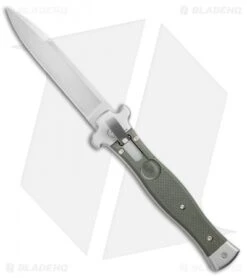 AGA Campolin Zero Italian Leverlock Automatic Knife OD Green G-10 (3.75" Satin)