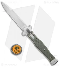 AGA Campolin Zero Italian Leverlock Automatic Knife OD Green G-10 (3.75" Satin) -Gerbere Store AGA Campolin Zero G 10 Green AGA01V SB BP 20047 jr bottlecap