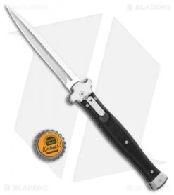 AGA Campolin Zero+ Italian Leverlock Automatic Knife Black G-10 (4.5"STN Dagger) 7 AGA Campolin Zero+ Italian Leverlock Automatic Knife Black G-10 (4.5"STN Dagger) -Gerbere Store AGA Campolin Zero Plus Italian LL Auto Black G 10 Dagger BHQ 110616 jr bottlecap