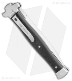 AGA Campolin Zero+ Italian Leverlock Automatic Knife Black G-10 (4.5"STN Dagger) 6 AGA Campolin Zero+ Italian Leverlock Automatic Knife Black G-10 (4.5"STN Dagger) -Gerbere Store AGA Campolin Zero Plus Italian LL Auto Black G 10 Dagger BHQ 110616 jr side