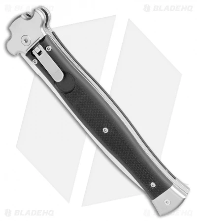 AGA Campolin Zero+ Italian Leverlock Automatic Knife Black G-10 (4.5"STN Dagger) 2 AGA Campolin Zero+ Italian Leverlock Automatic Knife Black G-10 (4.5"STN Dagger) - Image 2