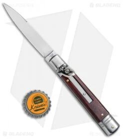 AKC 7.75" Slimline Lever Lock Automatic Knife Cocobolo (3.3" Satin Flat) -Gerbere Store AKC Slimline LL Auto Cocobolo Satin Flat BHQ 79857 jr bottlecap
