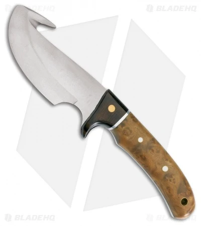 Boker Elk Hunter Gut Hook Fixed Blade Knife Rosewood/Rootwood (4.375" Satin) 1 Boker Elk Hunter Gut Hook Fixed Blade Knife Rosewood/Rootwood (4.375" Satin)
