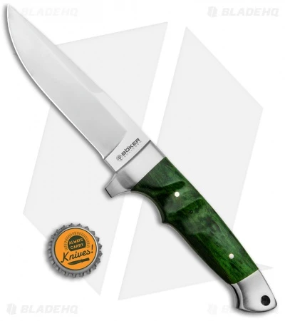 Boker Vollintegral 2.0 Fixed Blade Knife Green Curly Birch (4.6" Satin) 4 Boker Vollintegral 2.0 Fixed Blade Knife Green Curly Birch (4.6" Satin) - Image 4