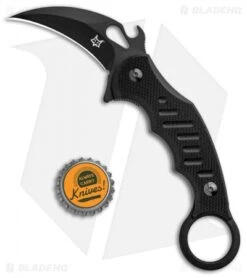 Fox Knives Karambit Fixed Blade Knife Black G-10 (2.5" Black) 598 -Gerbere Store Fox Knives Karambit Black G 10 Black 02FX700 BHQ 88388 jr bottlecap
