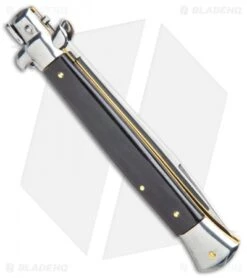 Frank B 11" Automatic Knife Italian Stiletto Sim Dark Horn (5" Spear Point) 6 Frank B 11" Automatic Knife Italian Stiletto Sim Dark Horn (5" Spear Point) -Gerbere Store Frank B 11in Italian Sim Dark Horn Auto Swedge GX 14484 jr side