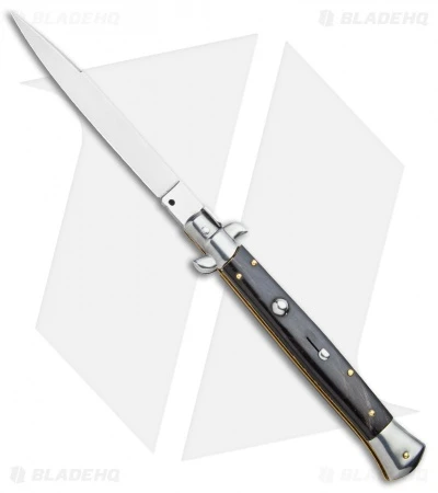 Frank B 11" Automatic Knife Italian Stiletto Sim Dark Horn (5" Spear Point) 1 Frank B 11" Automatic Knife Italian Stiletto Sim Dark Horn (5" Spear Point)