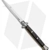 Frank B 11" Italian Stiletto Bayonet Automatic Knife Ebony Wood (5" Satin)