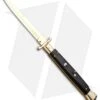 Frank B 11" Italian Stiletto Bayo Knife Swinguard Gold Plated/ Ebony (5" Gold)