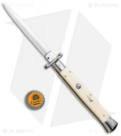 Frank B 11" Italian Stiletto Swinguard Dagger Knife Sim Ivory (5" Satin) -Gerbere Store Frank B 11in Italian Stiletto Swinguard Ivory Dagger GX 7055 jr bottlecap