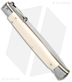 Frank B 11" Italian Stiletto Swinguard Dagger Knife Sim Ivory (5" Satin) -Gerbere Store Frank B 11in Italian Stiletto Swinguard Ivory Dagger GX 7055 jr side