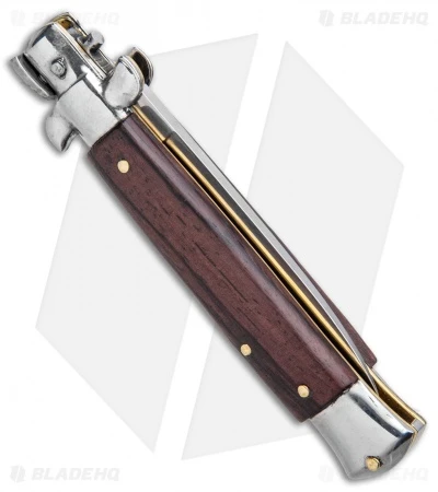 Frank B 7.5" Italian Stiletto Kris Automatic Knife Dark Wood (3.25" Polish) 3 Frank B 7.5" Italian Stiletto Kris Automatic Knife Dark Wood (3.25" Polish) - Image 3