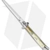 Frank B 11" Italian Stiletto Automatic Knife Blonde Horn (5" Satin Bayo)
