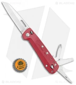 Leatherman Free K2 Multi-Purpose 7-in-1 Folding Knife Crimson (3.3" Satin) -Gerbere Store Leatherman Free K2 Multi Purpose 7 in 1 Crimson Satin 832889 BHQ 112283 jr bottlecap