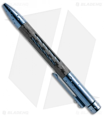 Lionsteel Nyala Titanium/Carbon Fiber Pen (Blue Shine) NY-FC-BLS 1 Lionsteel Nyala Titanium/Carbon Fiber Pen (Blue Shine) NY-FC-BLS