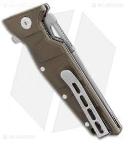 Maserin Artiglio Tanto Knife Steel/Green G10 (3.75" Stonewash) 420G10V 6 Maserin Artiglio Tanto Knife Steel/Green G10 (3.75" Stonewash) 420G10V -Gerbere Store Maserin Artigilo Tanto Steel Green G 10 SW 420G10V BHQ 98615 jr side