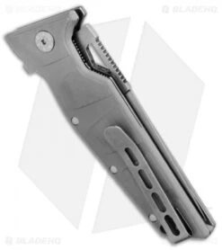 Maserin Artiglio Tanto Knife Steel/Grey G10 (3.75" Stonewash) 420G10G -Gerbere Store Maserin Artigilo Tanto Steel Grey G 10 SW 420G10G BHQ 98617 jr side