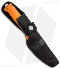 Maserin Croz Fixed Blade Hunting Knife Orange G-10 (4.3" Satin Serr) -Gerbere Store Maserin Croz N690 Orange G 10 976 G10A BHQ 76820 jr sheath