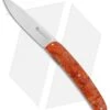 Maserin Gourmet Liner Lock Knife Orange Burl Wood (3.8" Satin)
