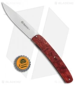 Maserin Gourmet Liner Lock Knife Red Burl Wood (3.8" Satin) 7 Maserin Gourmet Liner Lock Knife Red Burl Wood (3.8" Satin) -Gerbere Store Maserin Gourmet LL Red Burl Wood Satin MAS380RR BHQ 87665 jr bottlecap