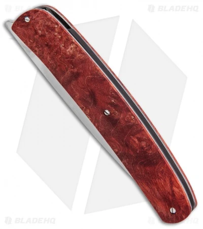 Maserin Gourmet Liner Lock Knife Red Burl Wood (3.8" Satin) 2 Maserin Gourmet Liner Lock Knife Red Burl Wood (3.8" Satin) - Image 2