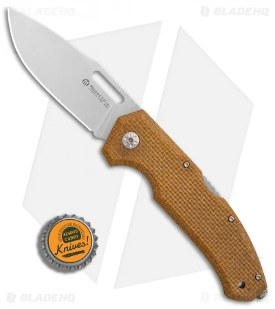 Maserin Nimrod Lockback Knife Desert Canvas Micarta (3.5" Stonewash) 480MD 4 Maserin Nimrod Lockback Knife Desert Canvas Micarta (3.5" Stonewash) 480MD - Image 4