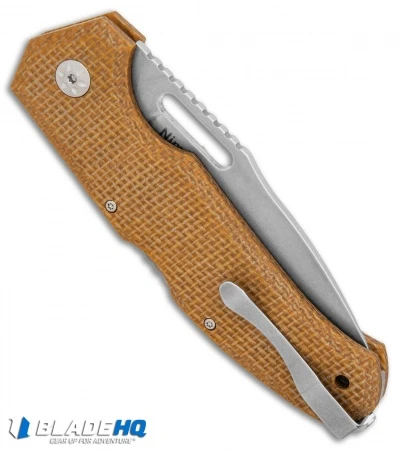Maserin Nimrod Lockback Knife Desert Canvas Micarta (3.5" Stonewash) 480MD 2 Maserin Nimrod Lockback Knife Desert Canvas Micarta (3.5" Stonewash) 480MD - Image 2