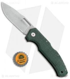 Maserin Nimrod Lockback Knife Green Canvas Micarta (3.5" Stonewash) 480MV -Gerbere Store Maserin Nimrod LB Green Canvas Micarta SW 480MV BHQ 92329 jr bottlecap