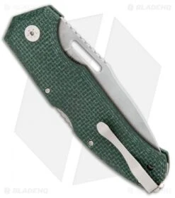 Maserin Nimrod Lockback Knife Green Canvas Micarta (3.5" Stonewash) 480MV -Gerbere Store Maserin Nimrod LB Green Canvas Micarta SW 480MV BHQ 92329 jr side