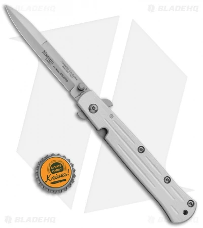 Maserin Stilletto Bayonet Liner Lock Knife Gray (3.8" Bead Blast) 620G 4 Maserin Stilletto Bayonet Liner Lock Knife Gray (3.8" Bead Blast) 620G - Image 4