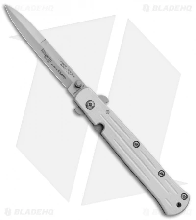 Maserin Stilletto Bayonet Liner Lock Knife Gray (3.8" Bead Blast) 620G 1 Maserin Stilletto Bayonet Liner Lock Knife Gray (3.8" Bead Blast) 620G