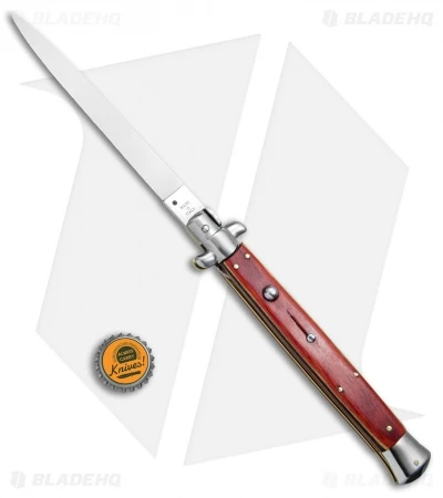 SKM 13" Italian Stiletto Automatic Knife Pakkawood (5.7" Satin) 4 SKM 13" Italian Stiletto Automatic Knife Pakkawood (5.7" Satin) - Image 4