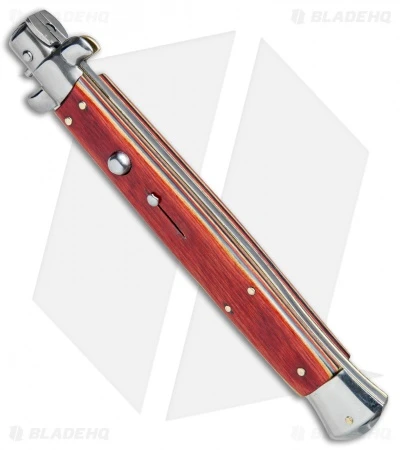 SKM 13" Italian Stiletto Automatic Knife Pakkawood (5.7" Satin) 2 SKM 13" Italian Stiletto Automatic Knife Pakkawood (5.7" Satin) - Image 2