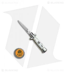 SKM 4.5" Italian Mini Stiletto Automatic Knife White Pearlex (Swedge) 7 SKM 4.5" Italian Mini Stiletto Automatic Knife White Pearlex (Swedge) -Gerbere Store SKM 4.5in Italian Stiletto White Pearlex Swedge BHQ 67448 jr bottlecap