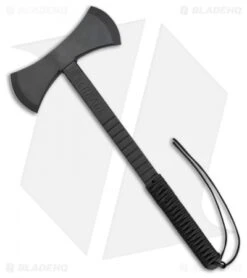 Schrade Double Sided Axe Black Cord Wrapped (17" Black 3Cr13)