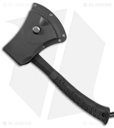 Schrade Full Tang Hatchet Black TPE (Black/Satin) SCAXE10 2 Schrade Full Tang Hatchet Black TPE (Black/Satin) SCAXE10 - Image 2