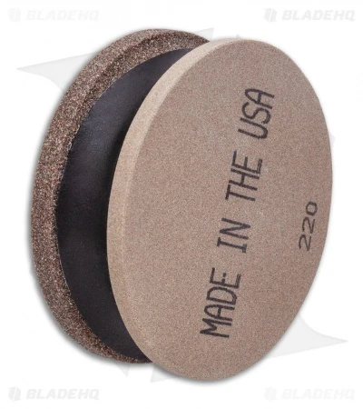 Straight Grain Supply Dual-Grit Round Sharpening Stone 80/220 1 Straight Grain Supply Dual-Grit Round Sharpening Stone 80/220