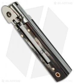 AKC Classic 6" Lever Lock Automatic Italian Knife Brazilian (2.5" Damascus) 5 AKC Classic 6" Lever Lock Automatic Italian Knife Brazilian (2.5" Damascus) -Gerbere Store akc lever 6in braz damascus flat bottom cm