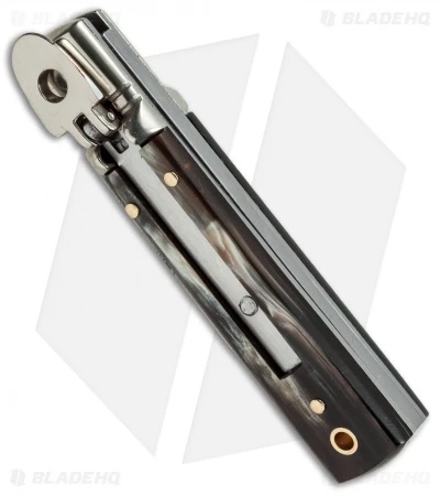 AKC Classic 6" Lever Lock Automatic Italian Knife Brazilian (2.5" Damascus) 3 AKC Classic 6" Lever Lock Automatic Italian Knife Brazilian (2.5" Damascus) - Image 3