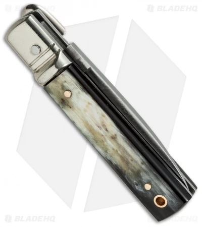 AKC Classic 6" Lever Lock Automatic Italian Knife Brazilian (2.5" Damascus) 2 AKC Classic 6" Lever Lock Automatic Italian Knife Brazilian (2.5" Damascus) - Image 2