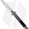 AKC Leverletto 9" Lever Lock Automatic Italian Knife Dark Horn (4" Satin Flat)