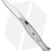 AGA Campolin 10" Automatic Fishtail Picklock Knife White (4.5" Satin Bayo)