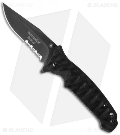 BlackFox Tactical 114TS Clip Point Spring Assisted Knife (2.875" Gray Serr) 1 BlackFox Tactical 114TS Clip Point Spring Assisted Knife (2.875" Gray Serr)