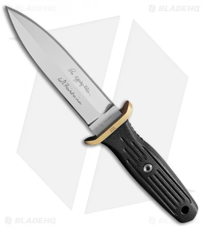 Boker Applegate-Fairbairn Boot Knife Black Delrin (4.75" Satin) 120546 -Gerbere Store boker applegate fairbairn boot knife delrin 120546 BHQ 40126 dl