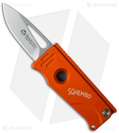 Maserin Sghembo Knife Orange Aluminum (2" Bead Blast) 565/A 1 Maserin Sghembo Knife Orange Aluminum (2" Bead Blast) 565/A